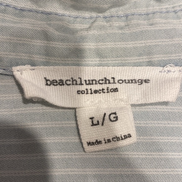 Z women's beachlunchlounge long sleeve button up regular size top L - Picture 3 of 3